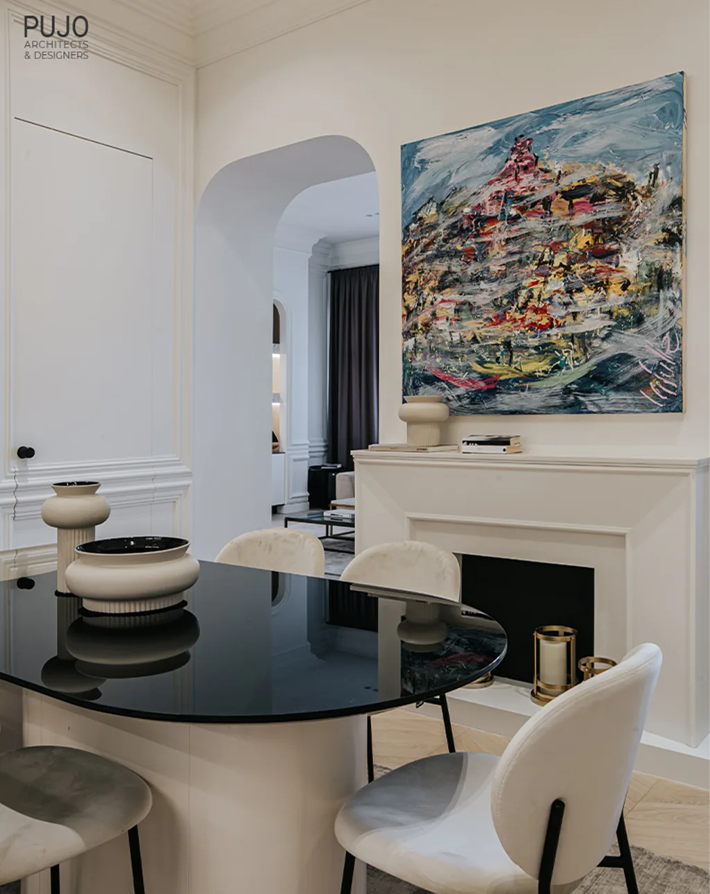 16-pujo-architects-and-designers-portfolio-belgrade-knez-mihailova-interior-dining-room-fireplace